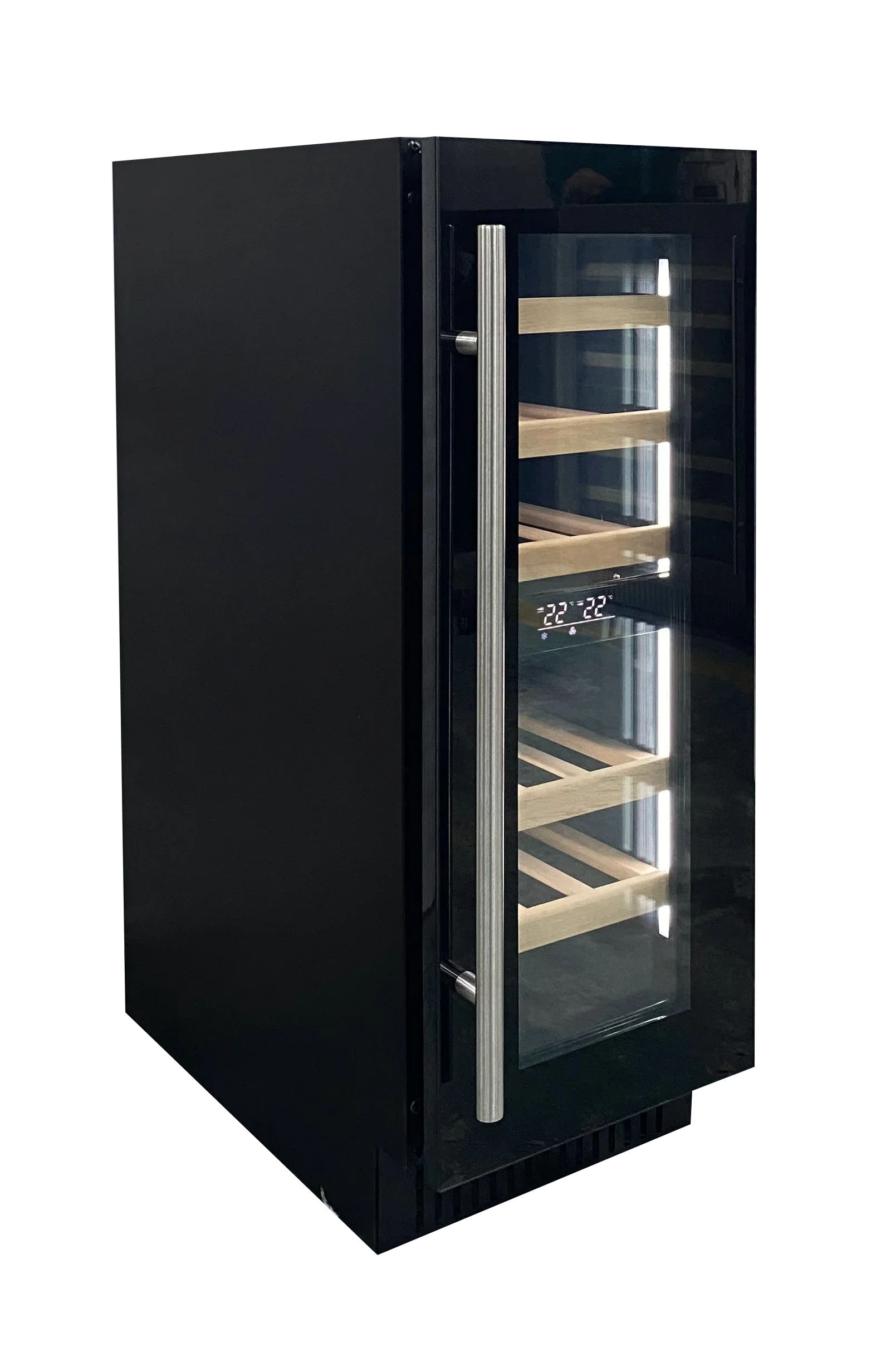 Commercial Mini Bar Bottle Refrigerator Cooler Built-in Led Light Small Freestanding Wine Cabinet Chiller