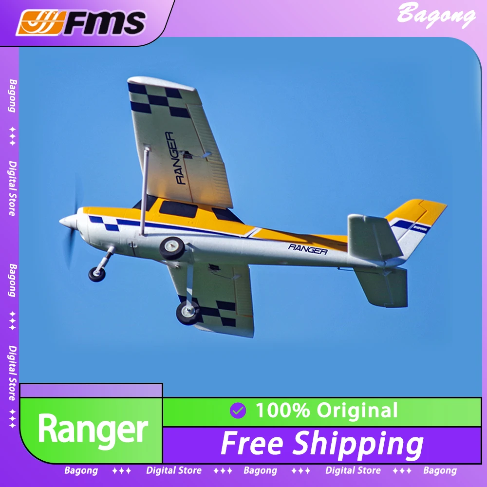 

FMS RC Airplane 1220mm Ranger Trainer 3S 4CH with Reflex Gyro Auto Balance RTF Ready to Fly Model Hobby Aircraft Collection Toy