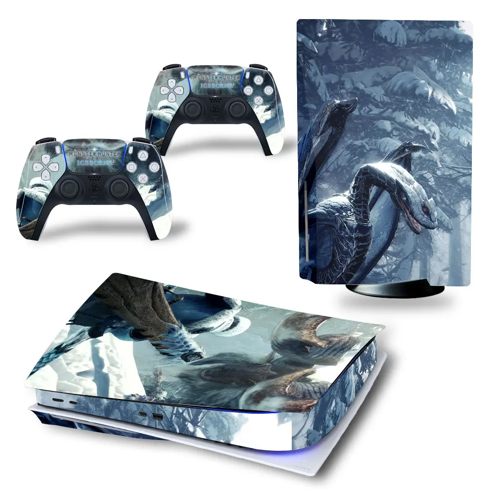 Per Ps5 Disk Monster Hunter Pvc Skin Vinyl Sticker Decalcomania Cover Console Dualsense Controller Adesivo Protettivo Antipolvere