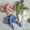 High-end Solid Color Triangular Shawl Women Korean Version Fashion Neck Protector Autumn Versatile Knitted Small Scarf 1