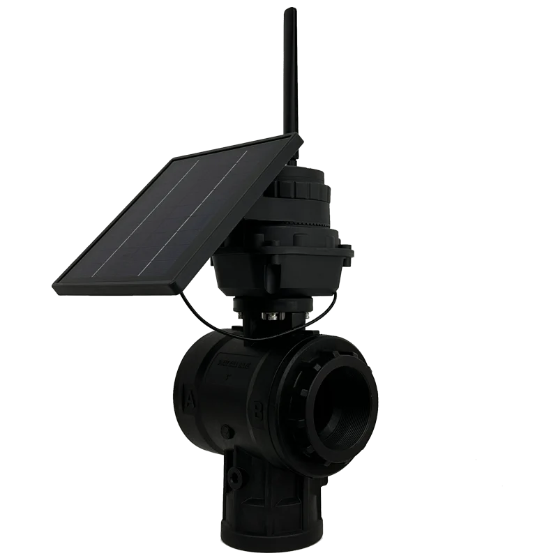 독특한 태양광 GSM/LoRa LoRaWAN 지원 T형 또는 L형 모터 구동 3방향 볼 밸브 (나사산 포함)