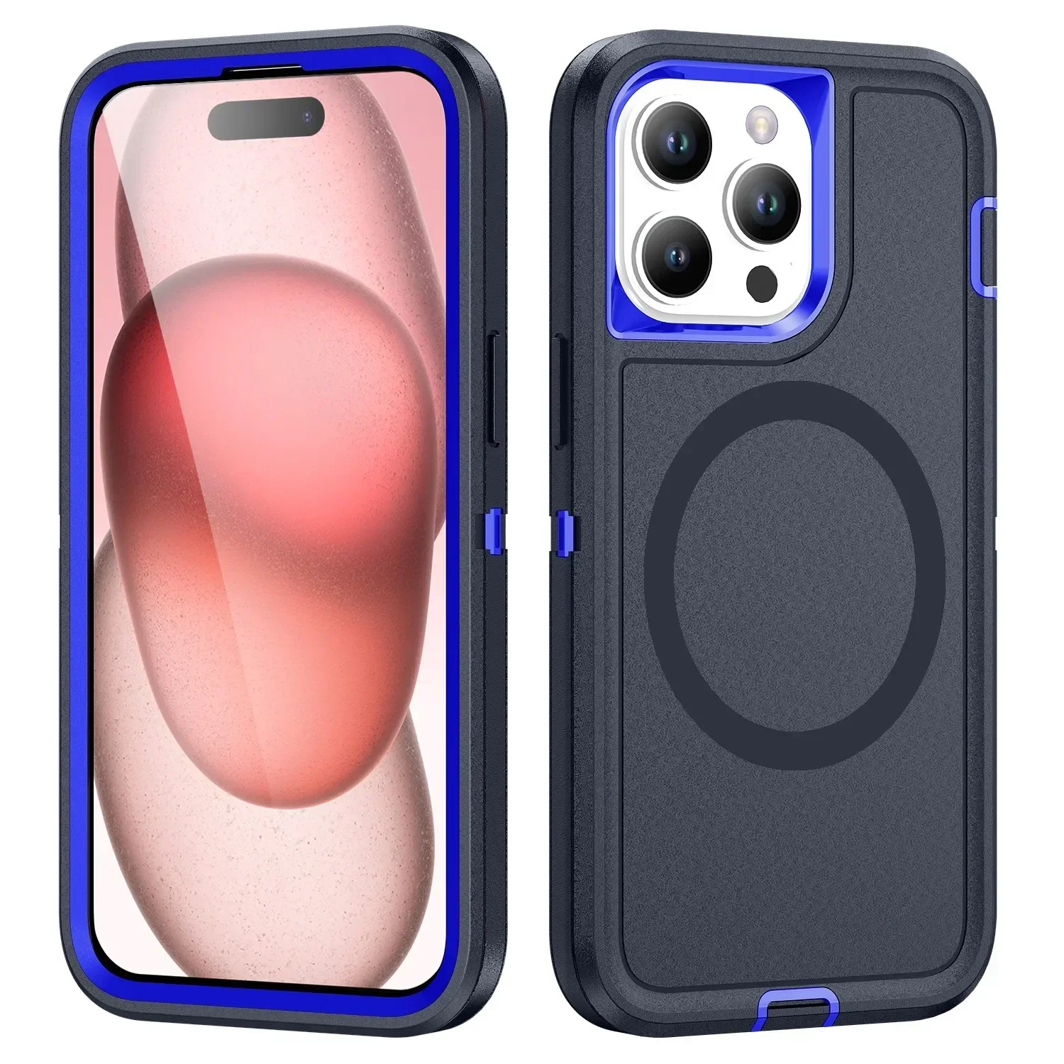 Heavy Duty Shock Absorption Full Body Protective Silicone Rubber Phone Case