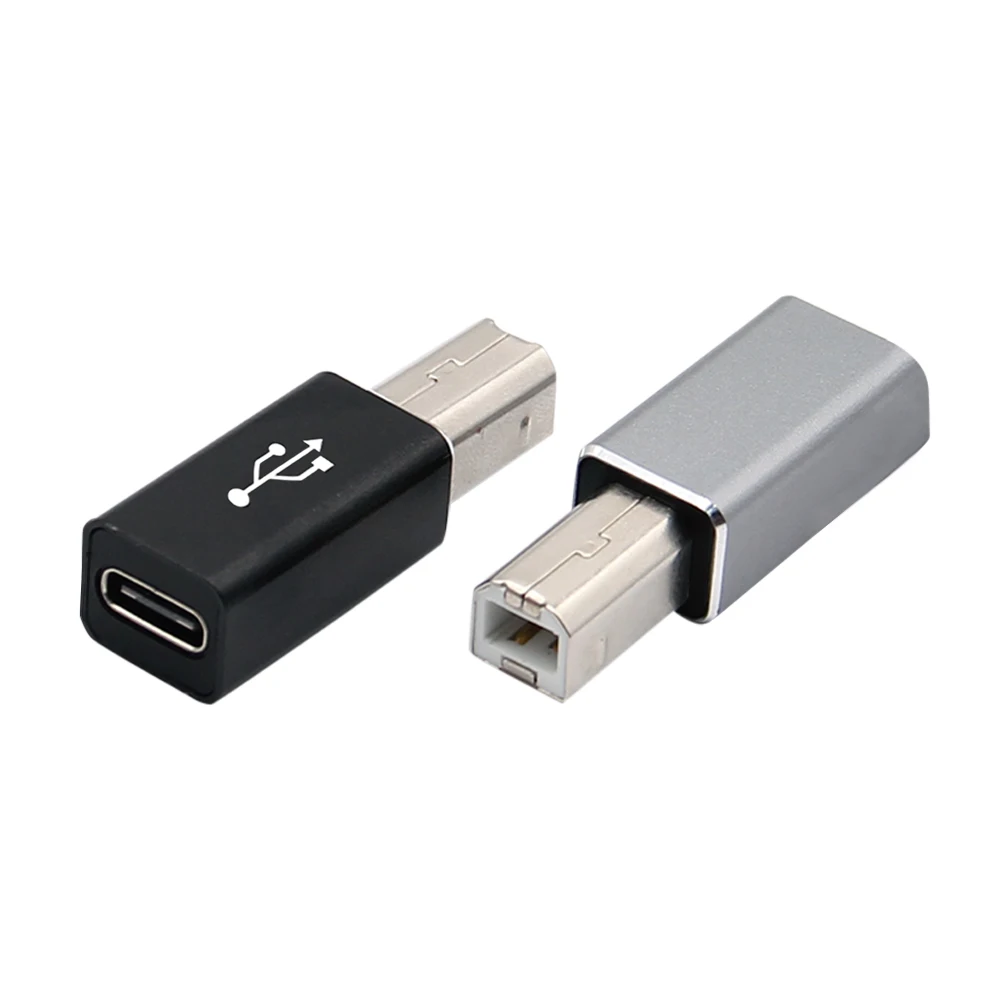 USB 유형 C 암-USB B 수 스캐너 변환기 프린터 MIDI 컨트롤러 피아노 키보드 용 남성 어댑터 연결 변환기