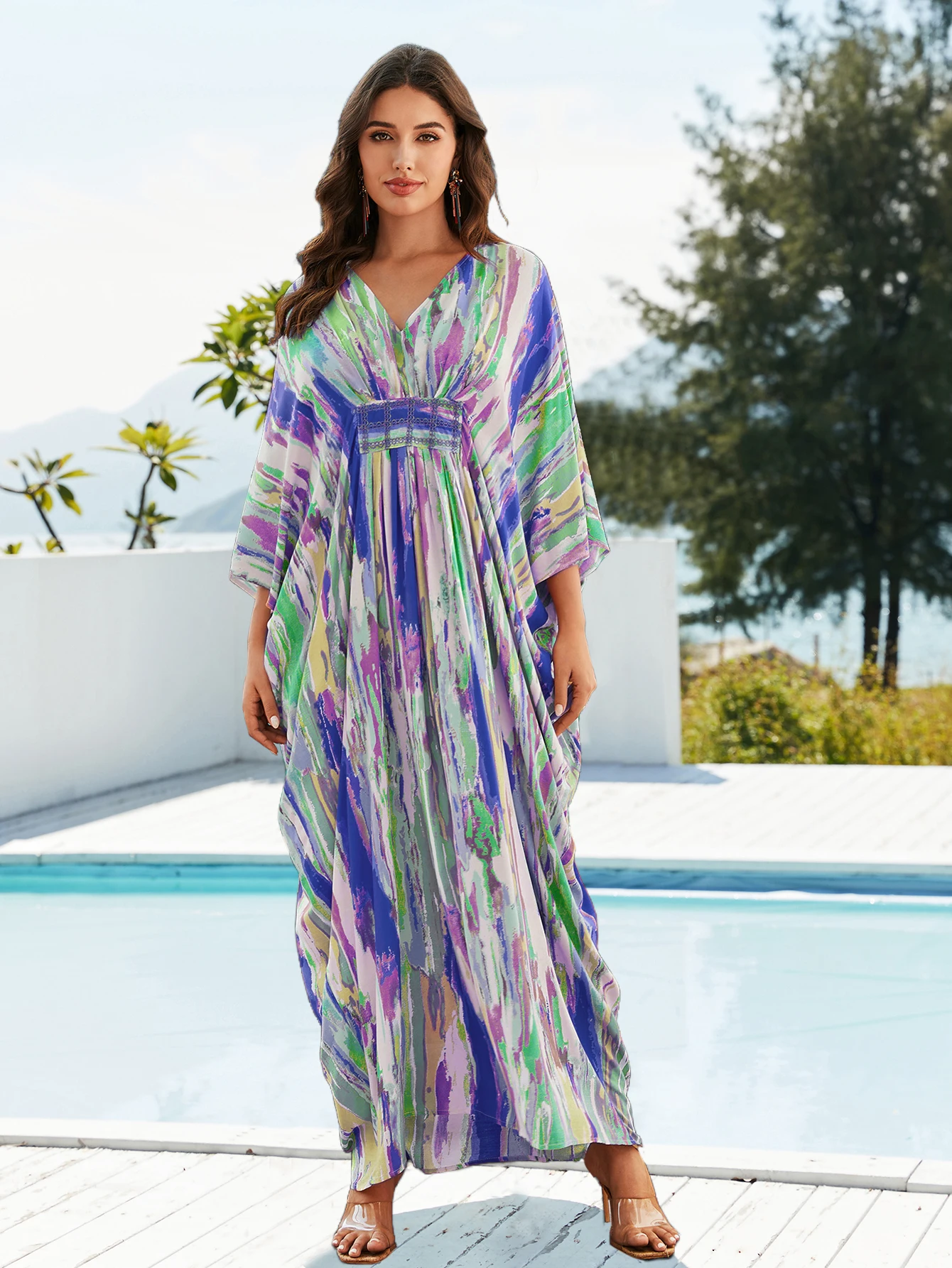 Bsubseach Strand Kaftan Kleider für Damen Strandkleid für Bademode Plus