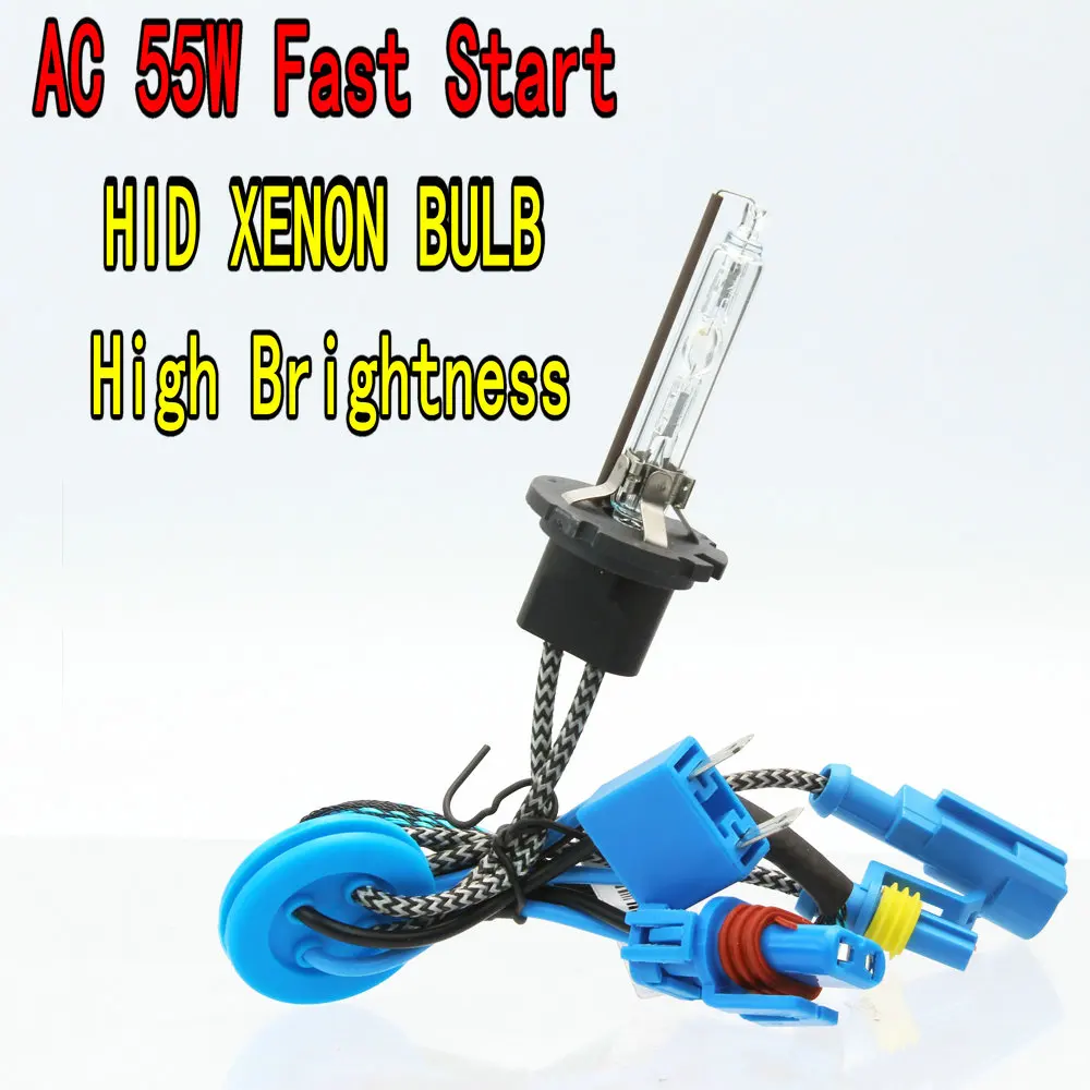2pcs AC 55W D2H 12V 24V anti-UV super Bright fast start metal base HID xenon bulb suit for Bi-xenon projector lens headlight