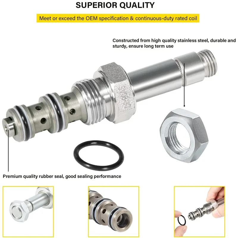 SV08-30-0-N-00 Spool Valve, 3-Way, 4 GPM Compatible with VC08-3 Cavity Uses for Size 08 (1/2&Prime;Hole) Solenoids,Hydraulic Equipment