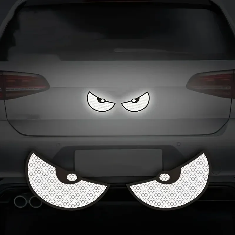Auto Reflective Stickers Car Stickers Safety Warning Tape Devil Eye Stickers Night Driving Safety Decals Car Sticker Accessories