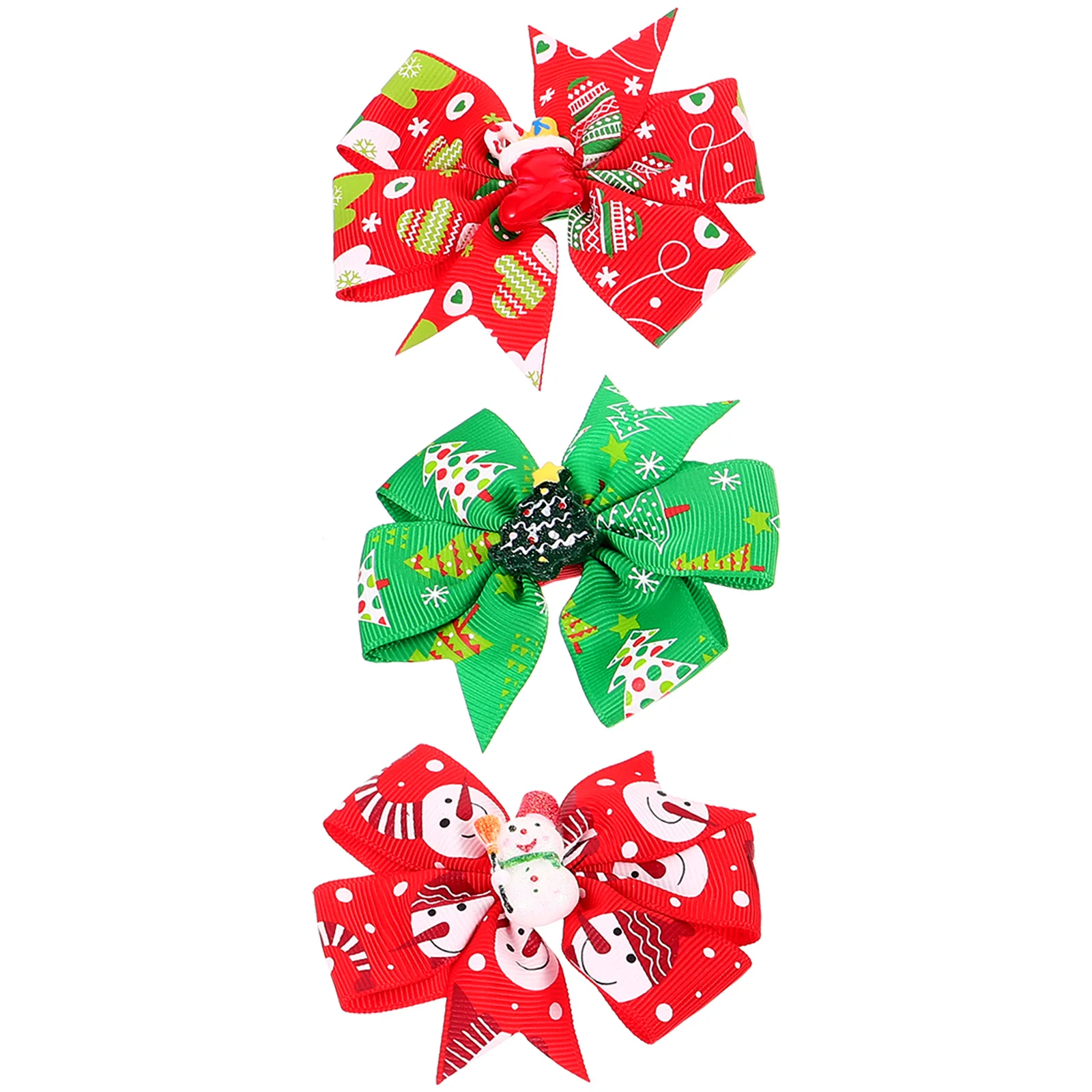 

Christmas Dog Hair Bows Puppy Topknot Cute Pet Snowflake Snowman Small Dog Headdress Cat Xmas Pet Grooming Accessories