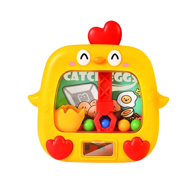 Kids Cartoon Cute Chick Catch Ball Machine Toys Creative Catch Doll Machine Mini Handheld Catch Ball Machine Game Puzzle Toys 3