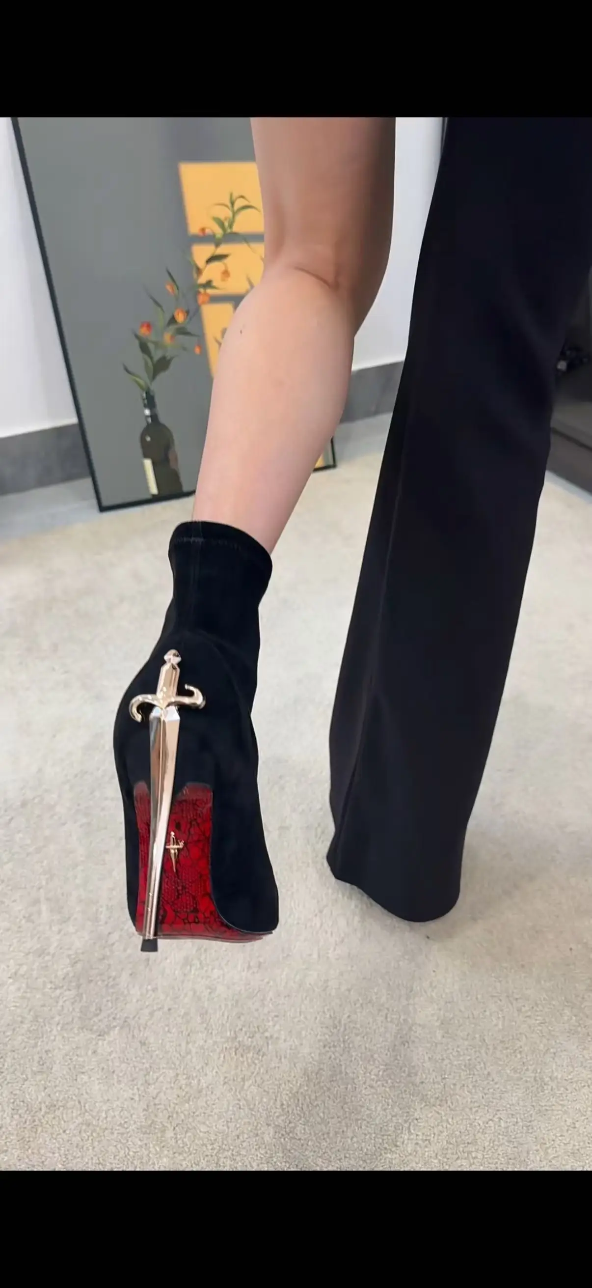 Full view of winter fashion boots