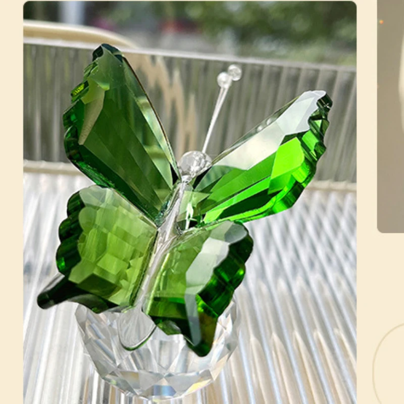Elegant Crystal Butterfly Ornaments - Artistic Home and Tabletop Decor