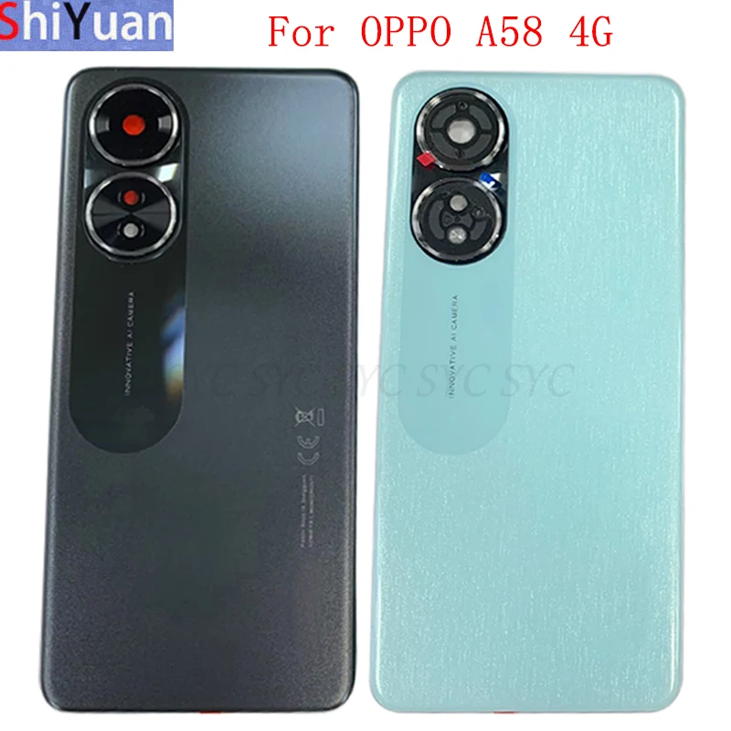 

Задняя крышка батарейного отсека для OPPO A58 4G задняя крышка с логотипом запасные части