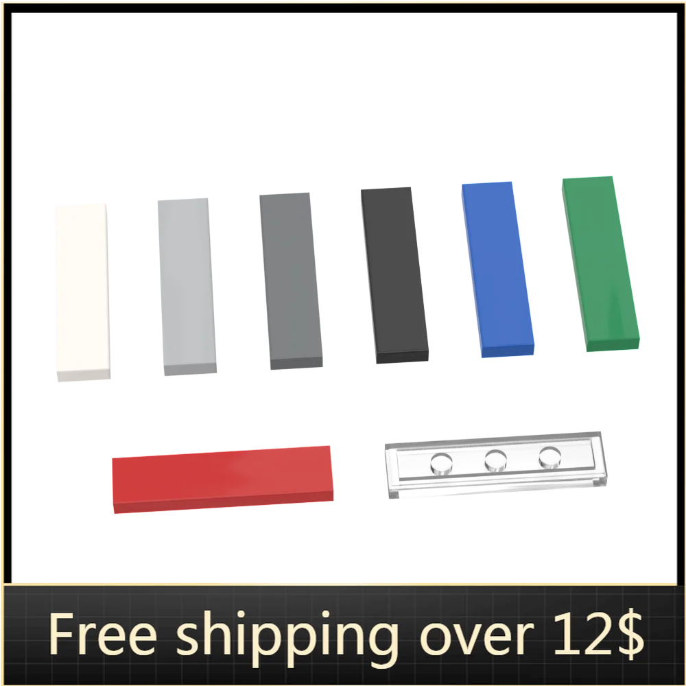 

10Pcs MOC Parts 2431 Tile 1 x 4 with Groove Compatible Building Blocks Assembling Blocks DIY Bricks Educational Kids Toys Gifts