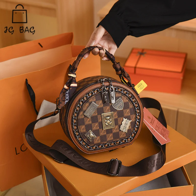 

Fashionable Round Women's Handbag, Live Single Shoulder Crossbody Cake all-match practical Noble temperament Show one's style