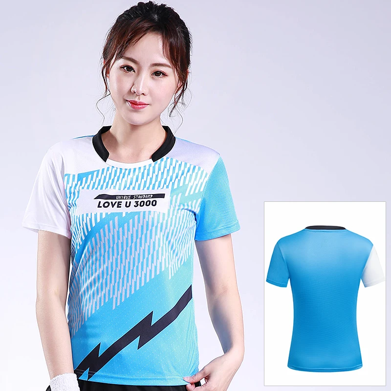 Quick drying badminton jersey set, women's tennis table tennis jersey, lapel, summer short sleeved men's sports team uniform, cu
