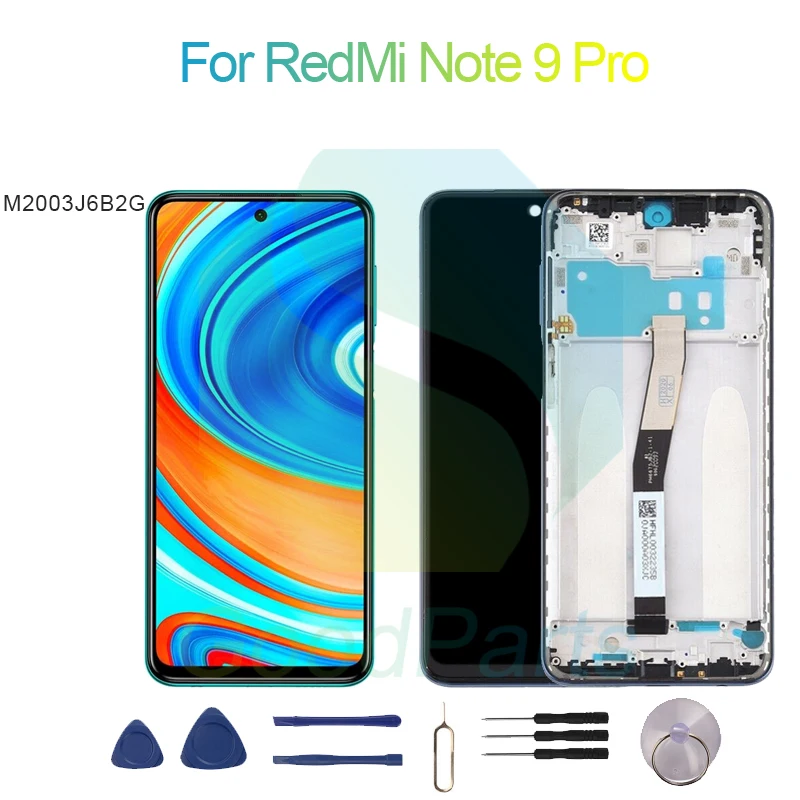 

Сменный сенсорный ЖК-экран для RedMi Note 9 Pro 2400*1080 M2003J6B2G для RedMi Note 9 Pro