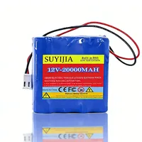 Batterie au lithium 18650 pour bateau à appât GPS D50B, 12V 20000mAh, adaptée aux interphones d'ascenseur, aux sonnettes vidéo, aux lampes de secours 2