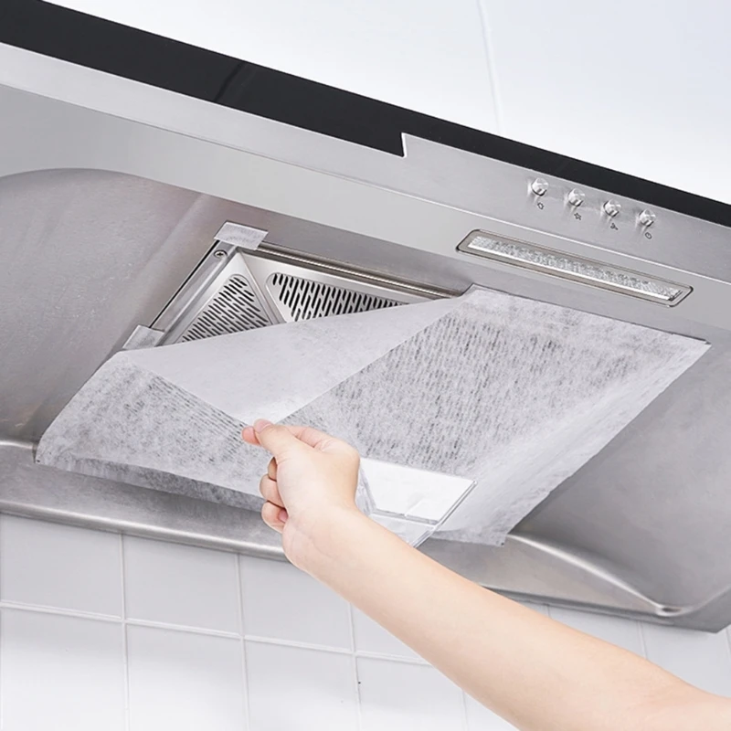 Disposables Kitchen Hood Oil Filter Paper Ranges Hood Grease Filters Anti Oil Absorbent Paper Exhaust Fan Filter
