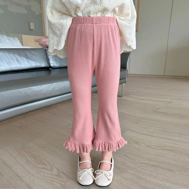 Baby Girls Boot Cut Pant 2023 Summer New Baby Flare Pants Solid Girls  Leggings Children Cute Trousers Kids Pants - AliExpress