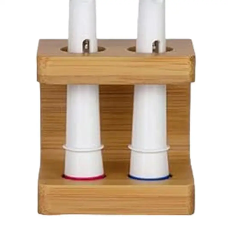 Toothbrush Storage Rack Waterproof Wooden Toothbrush Holder Multipurpose Rack Space Saving Holder For
