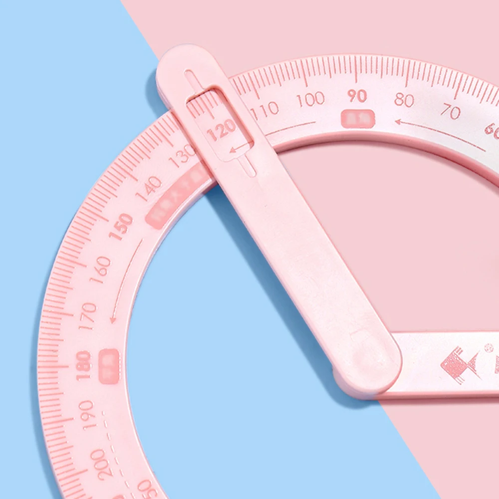 1PC 360 Degree Activity Protractor Student Angle Reader Teaching Aids Right Angle And Acute Drawing Stationery Activity Protractor