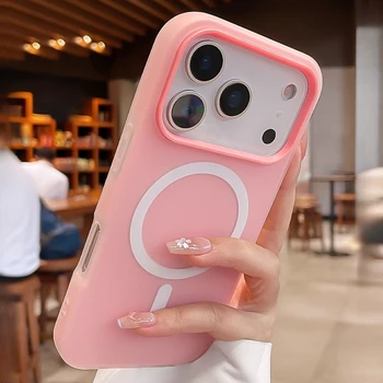 Luxury 2 IN 1 Magnetic Shockproof Case for iPhone 17 Pro Max Air 16 15 14 Plus 13 12 11 Liquid Silicone Magsafe Bumper Cover 1