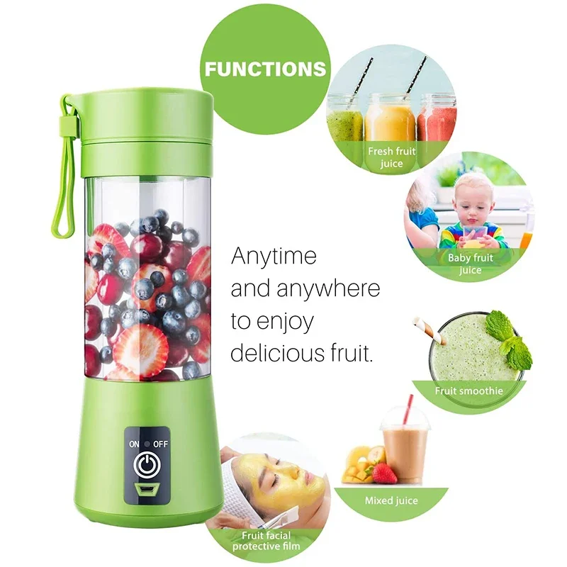 Fruit Juicer Food Blender Portable Blender USB Mixer Electric Juicer Machine Smoothie Blender Mini Food Processor Personal Lemon Squeezer Orange Juicer