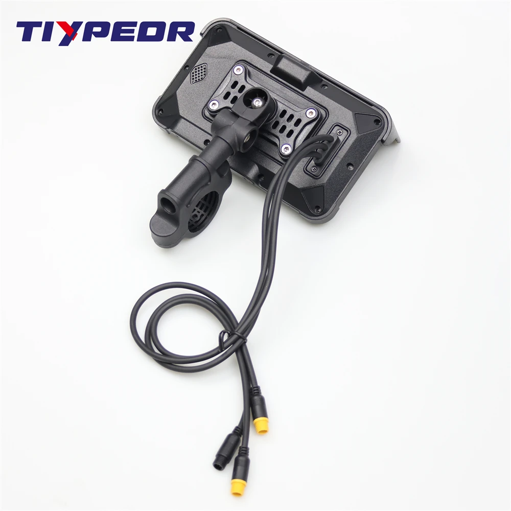 TIYPEOR 5 inch Motorcycle Carplay DVR Dual Lens Recording Navigation Waterproof Display Screen Portable Wireless Android Auto