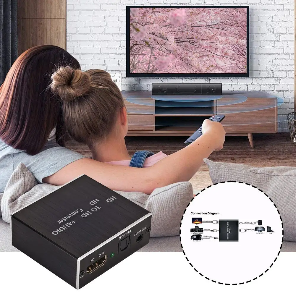 

HDMI-совместимый аудио экстрактор стереоэкстрактор преобразователь с поддержкой стерео + Mm 5,1 3,5 L/R HDCP 3D аудио 1080P M5L4