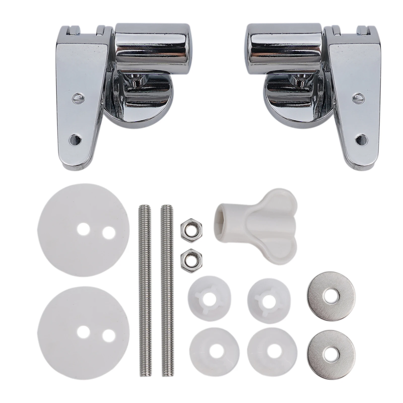 Description Picture 2 of itemChrome Toilet Seat Soft Close Hinges Zinc Alloy Toilet Seat Hinge Toilet Cover Mounting Connector Fittings Replacement Parts