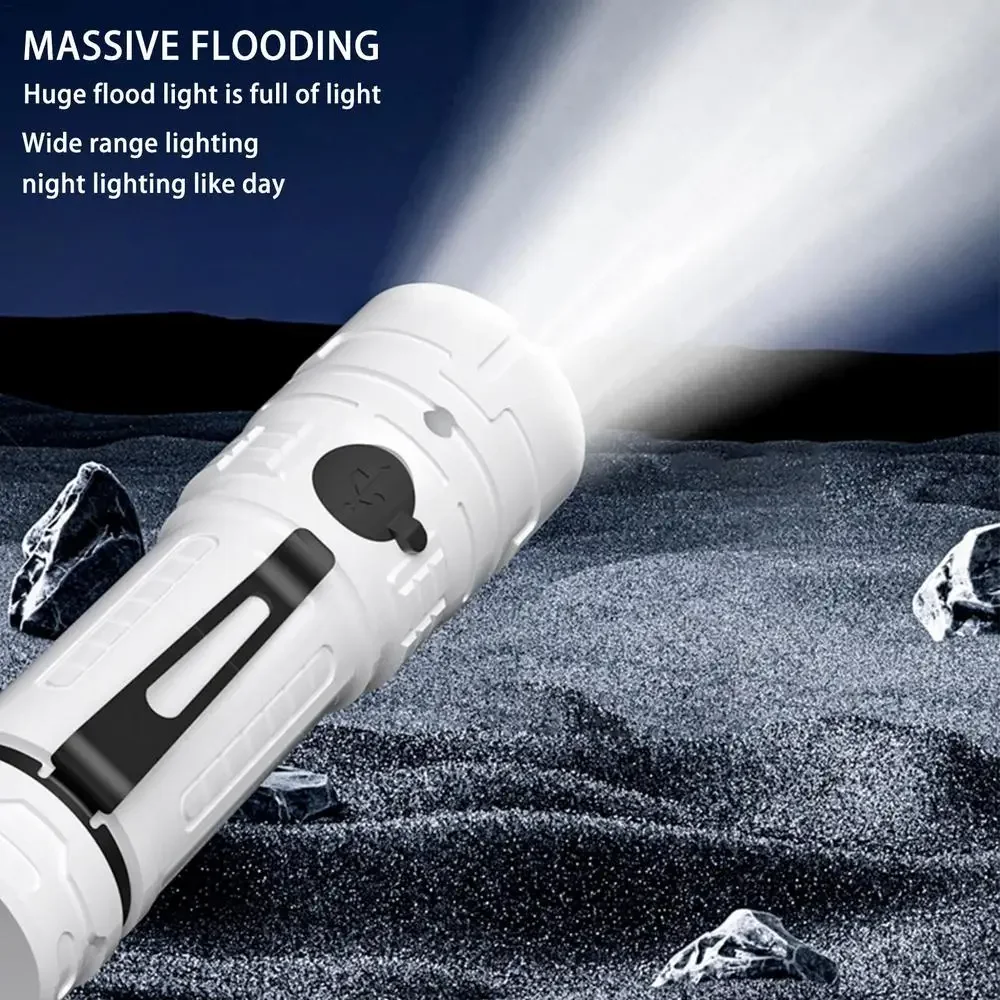 Description Picture 5 of itemFlashlight Work Light Pocket Handheld Flashlight Torch Multi-Functional LED Torch With Clip For Camping Hiking Reading