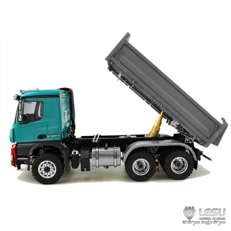 1/14 Truck hydraulic three-way dump truck 3348 full drive 6X6 high torque mud head simulation model toy RCLESU 2
