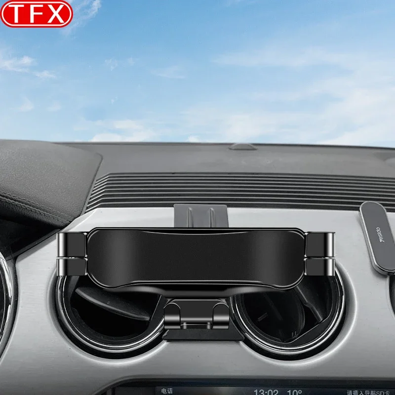 

For Ford Mustang 2015-2019 Car Styling Mobile Phone Holder Air Vent Mount Gravity Bracket Stand Auto Modified Accessories