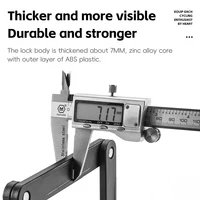 กุญแจล็อคจักรยานพับได้แบบพกพา WEST BIKING ป้องกันการโจรกรรม สำหรับจักรยาน มอเตอร์ไซค์ สกู๊ตเตอร์ จักรยานเสือภูเขา อุปกรณ์เสริมสำหรับจักรยาน 5