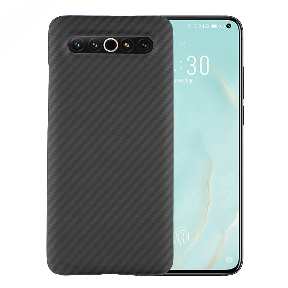 

Hot Genuine Aramid Fiber Carbon For Meizu 18 Pro Phone Meizu 17 Light Thin Protective Shell For Meizu 17 Pro CASE Cover