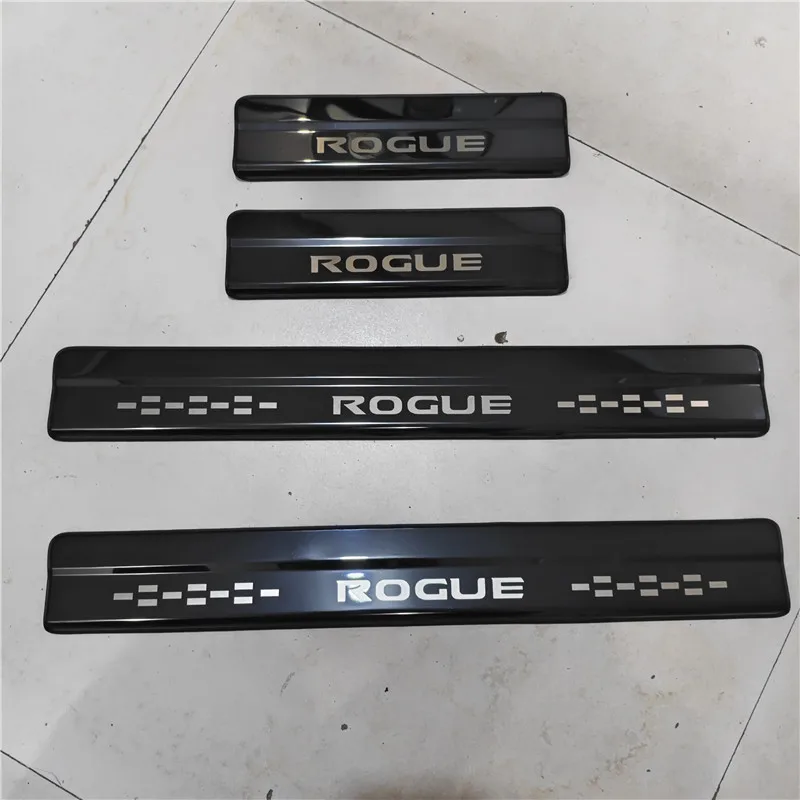 For Nissan ROGUE 2014- stainless steel car threshold guard plate Welcome pedal anti-scratch protection car accessories