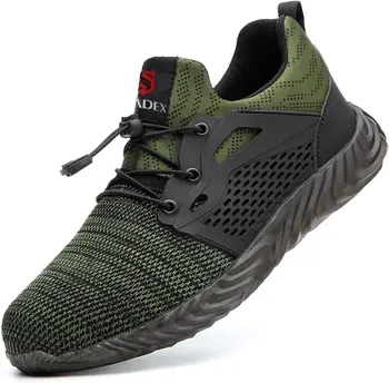 SUADEX Steel Toe Sneakers for Men Women Indestructible Work Shoes Lightweight Comfortable Safety Boots Shoes for Construction 1