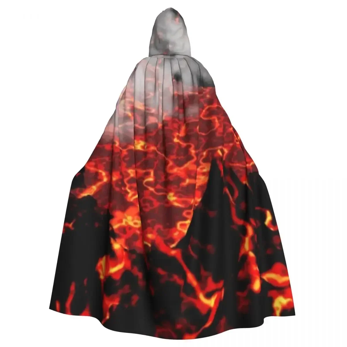 

Adult Halloween Volcano Smoke Cloak Cape Hooded Medieval Costume Full Length Dress Coat Hot Sale