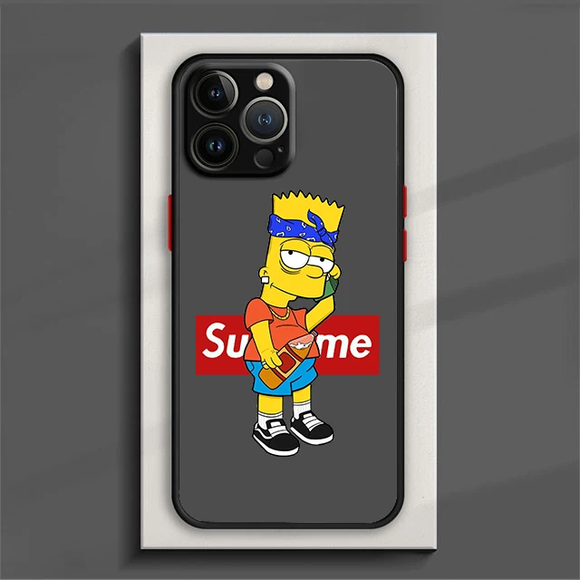 thumbnail image 1 of Luxury Trendy Brands Logo Phone Case For iPhone 15 14 13 12 11 Pro Max mini XS Max XR X 8 Plus SE Frosted Translucent Cover, 1 of 5