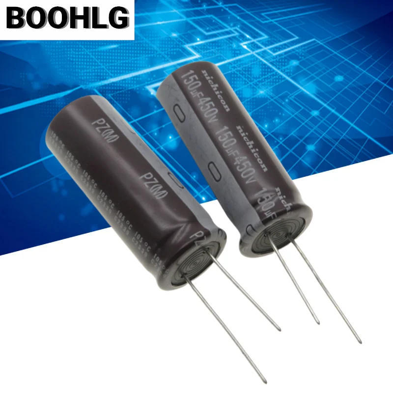 5PCS original 150UF 450V electrolytic capacitor 450V 150UF 18X45 CS high frequency and low resistance