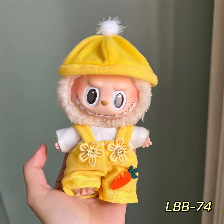 Labubu Doll Clothes Color Match Hoodie Set