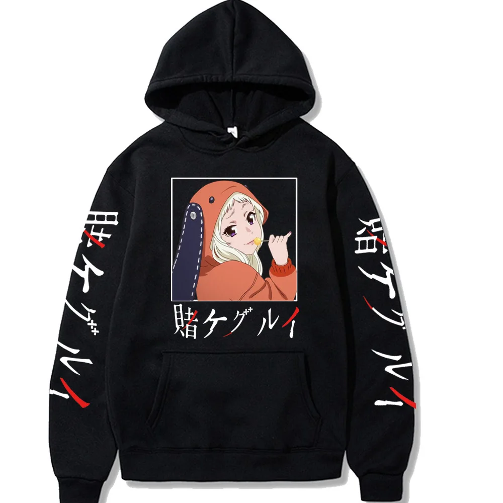 

Kakegurui Twin Oversized Sweatshirts Print Anime Hoodie Casual Streetwear Hooded Sweatshirt Loose Clothes Pullover Women/men