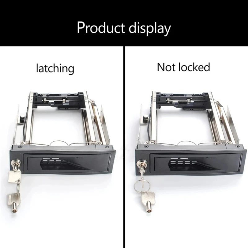 3.5 to 5.25 Hard Hot Swap Bay Stainless Internal Mounting Bracket Adapter 3.5 inch HDD Frame with Lock & LED hard disk mounting bracket