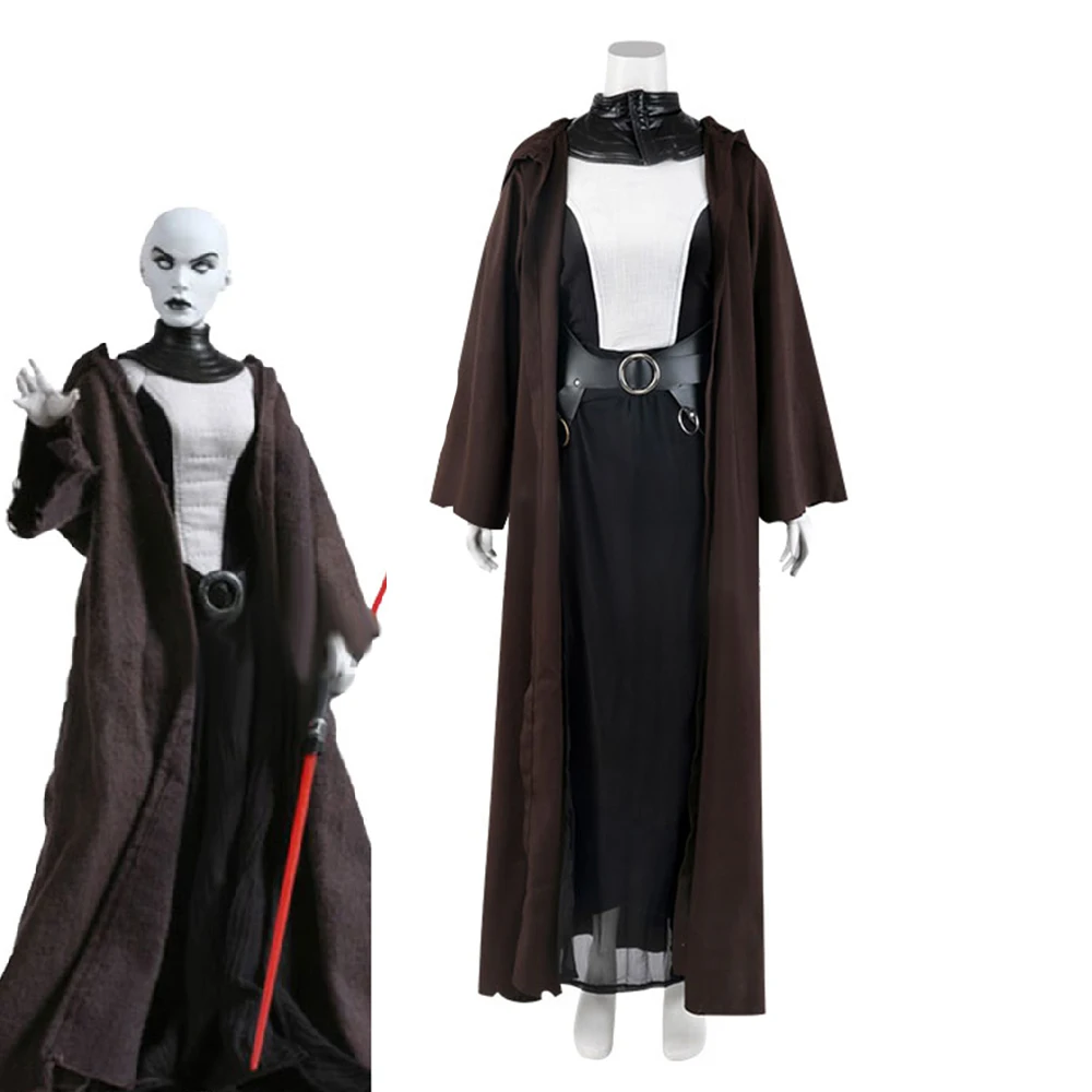 

Asajj Ventress Cosplay Costume Adult Women Retro Uniform Suits Halloween Carnival Theme Party Performance Battle Streetwear