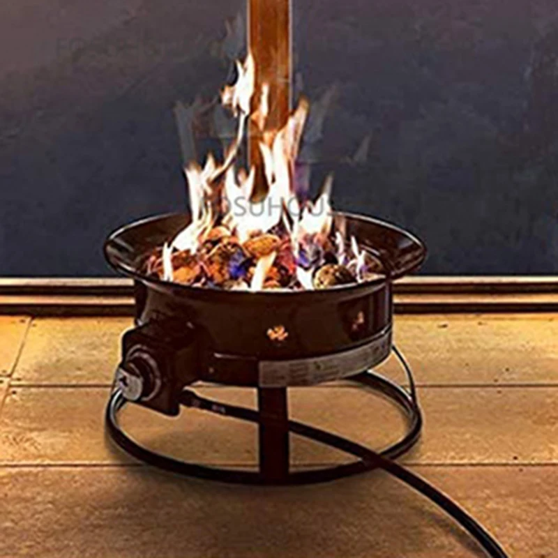 Modern Iron Art Fires Pit for Outdoor Heaters Camping Gas Furnace Portable Creative Winter Household Courtyard Bonfire Stoves