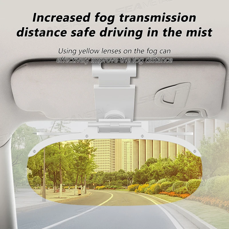 AUTOMECHANIST Car Sun Visor Goggle Anti-UV Anti-Dazzle Auto Sun Visor Plate Extender 360 Rotatable Safety Driving Day and Night car sun visor