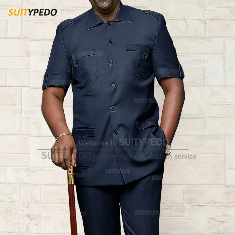 Men Suit Sets Formal Party Africa Style Male Blazer Pants 2 Pieces Business Meeting Slim Fit Costumes formal suit,business men clothing