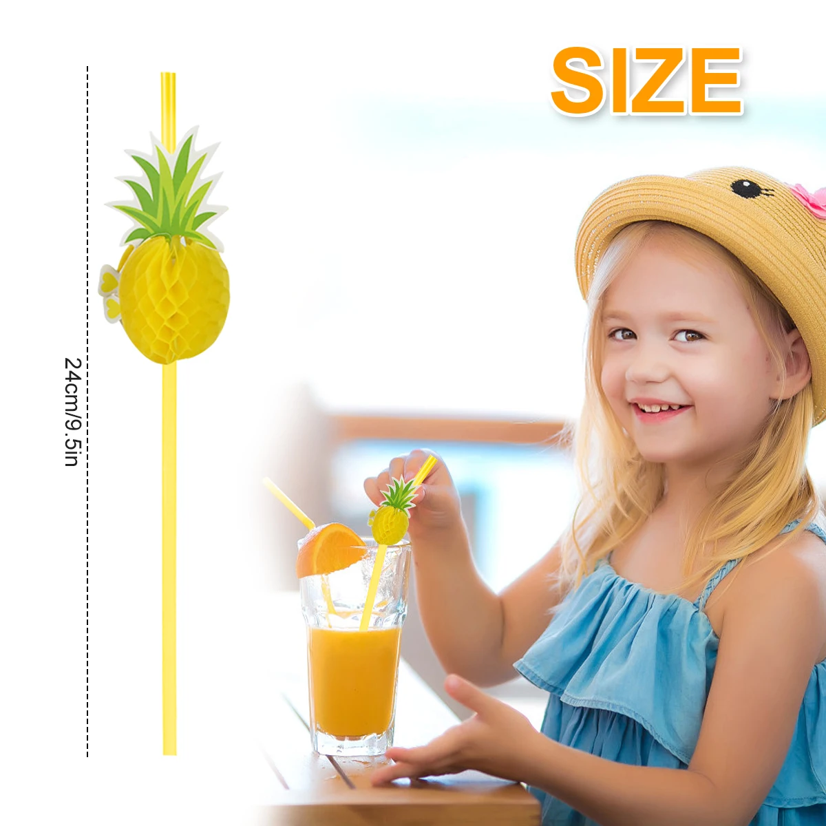 Disposable paper straws 50Pcs Paper Drinking Straw 3D Fruit Paper Straws Pineapple Flamingo Design Recyclable Drinking Straw for Party Bars Decors