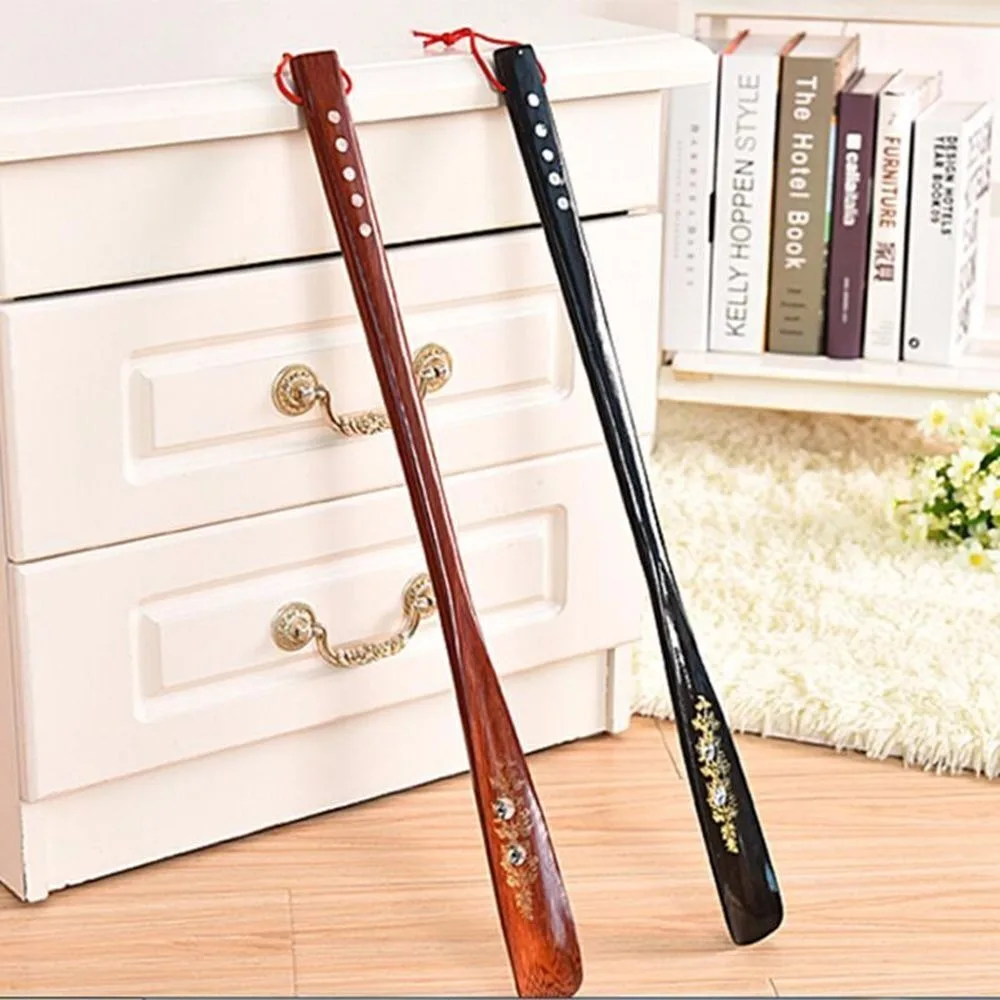Lifter AID Stick Wooden Spoon Long Handle Professional Flexible Shoe Horns