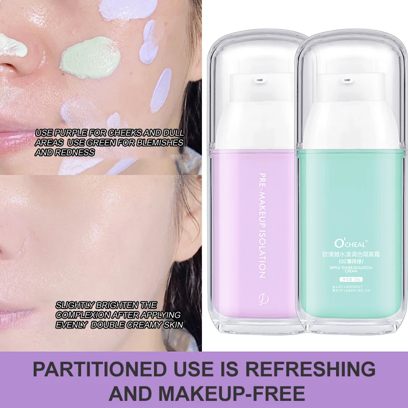Mixed Isolation Lotion Full Cover Moisturizing Bright Primer Concealer Makeup Foundation Two-color Base Liquid Skin Makeups 6